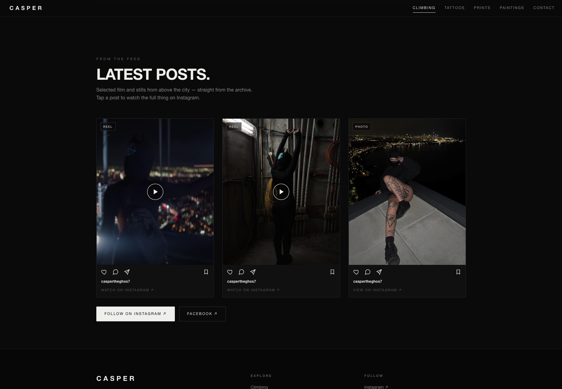 Casper — climbing visual archive