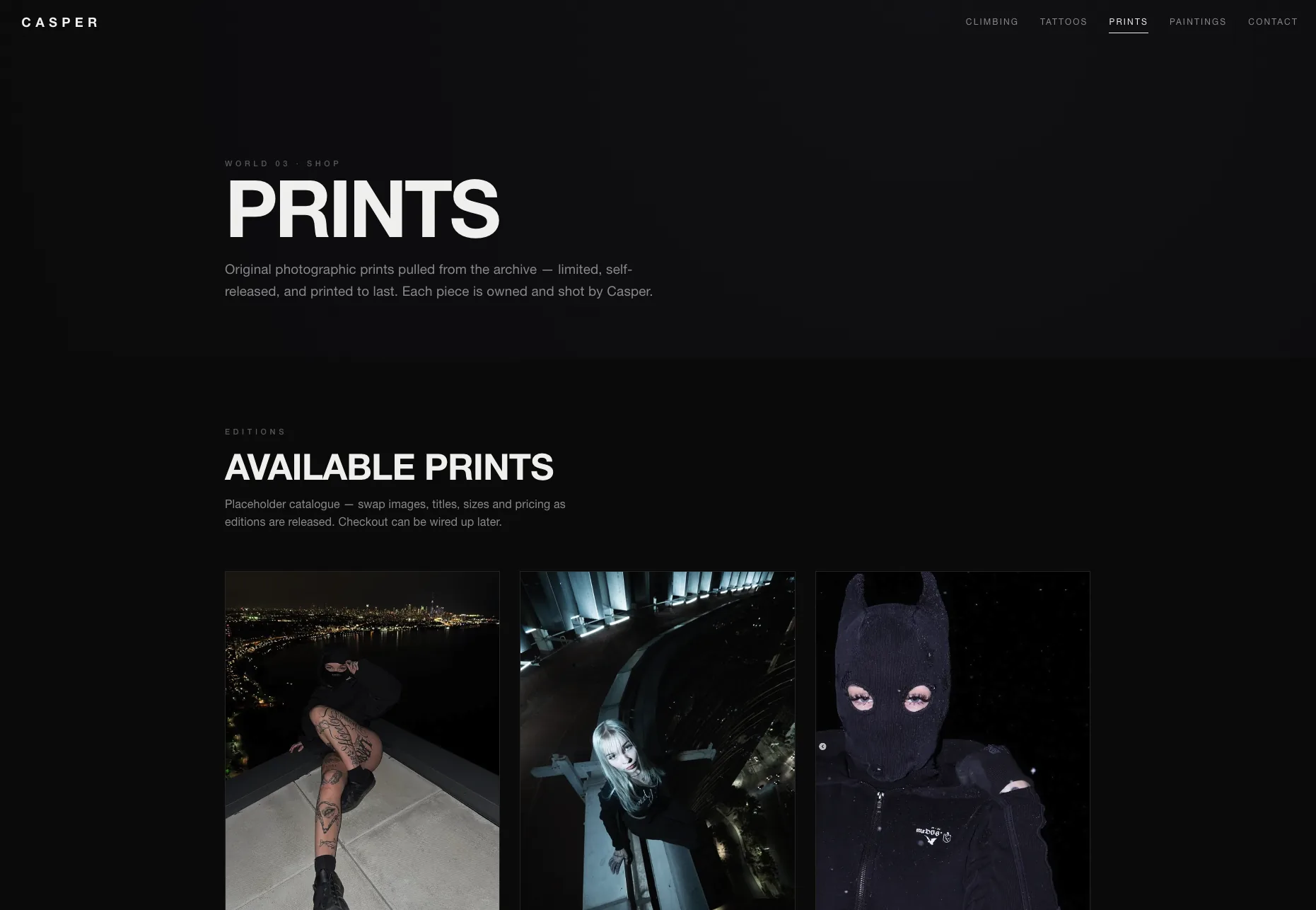 Casper prints and paintings