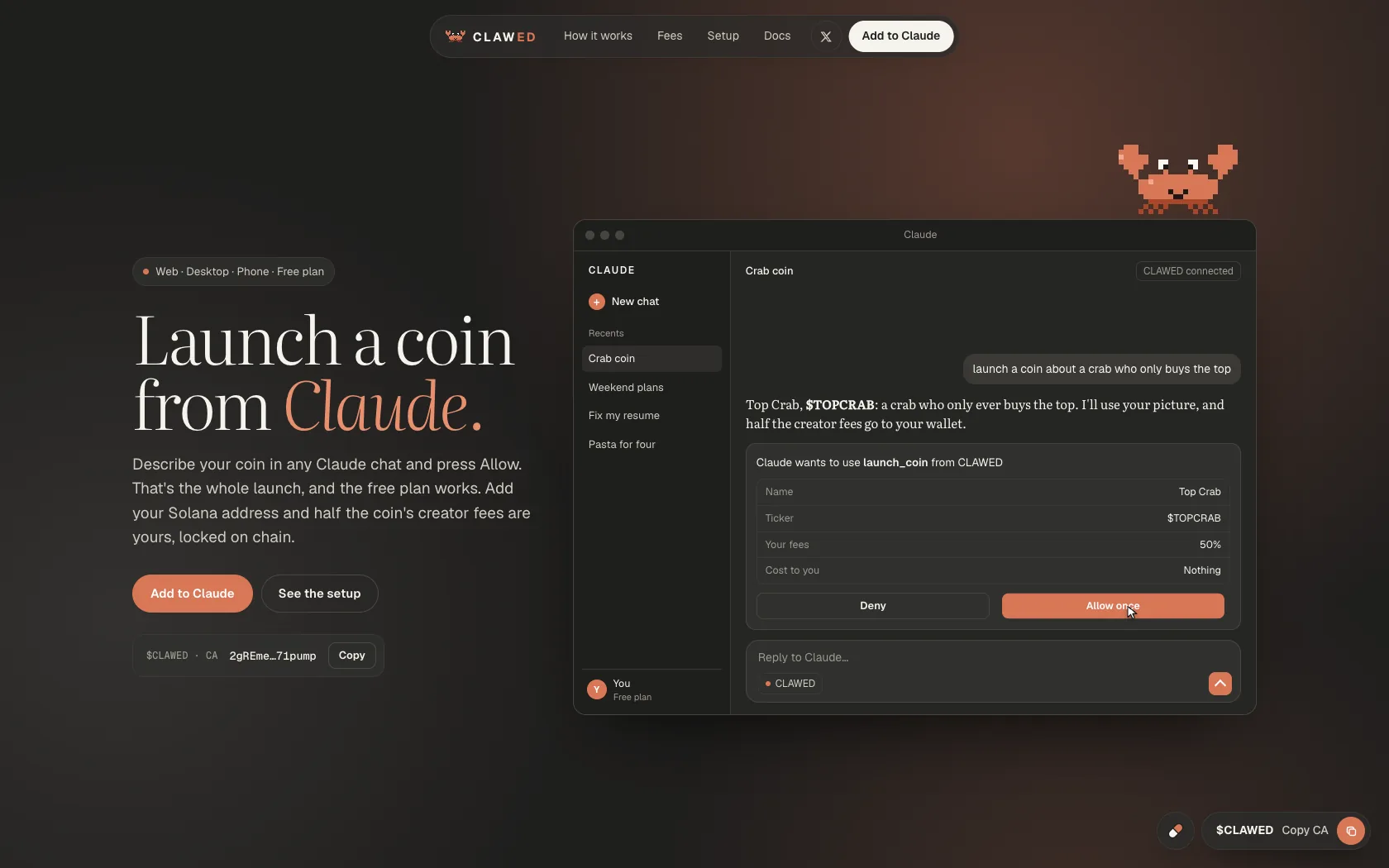 CLAWED homepage