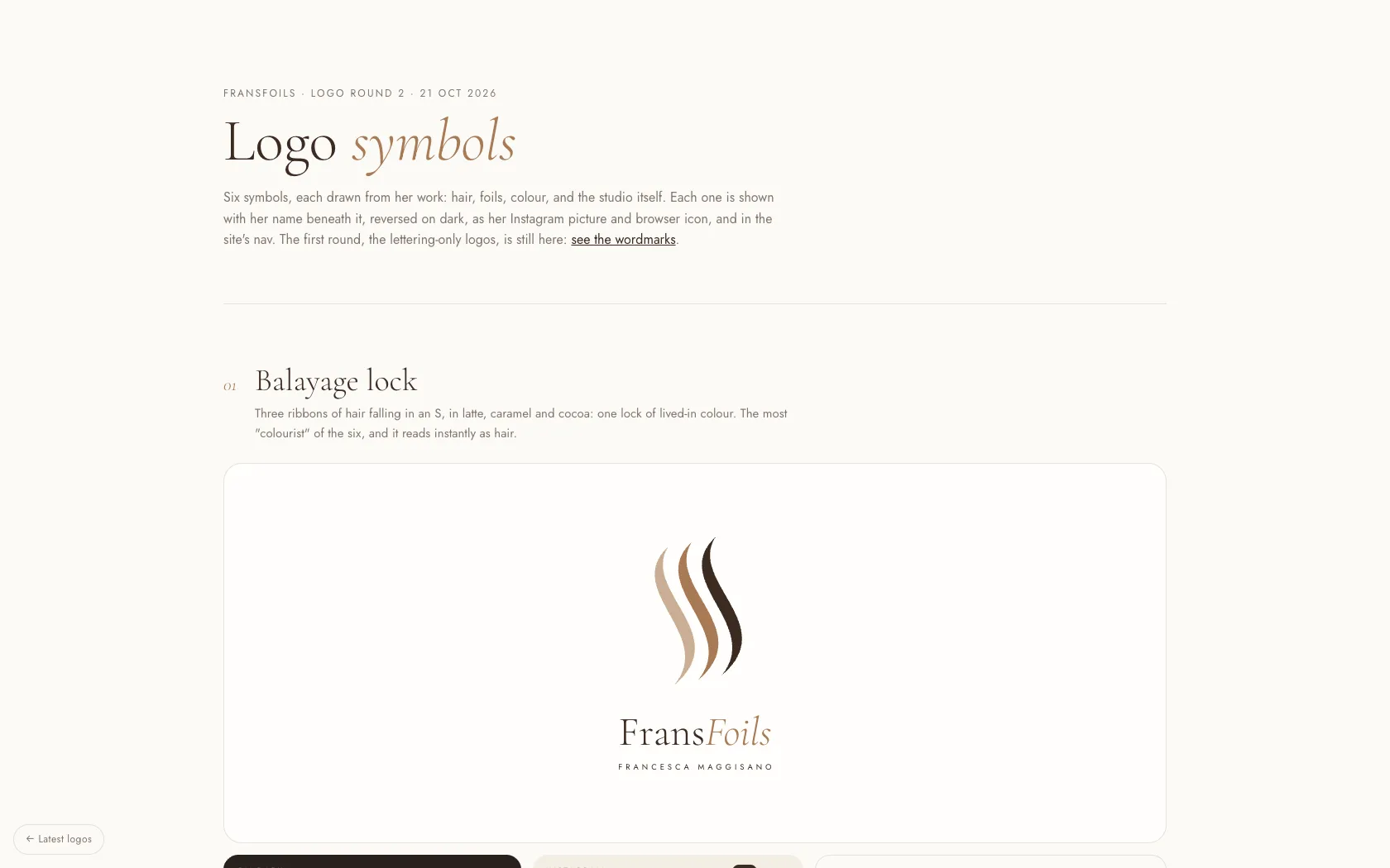 FransFoils logo round 2 · outline symbols