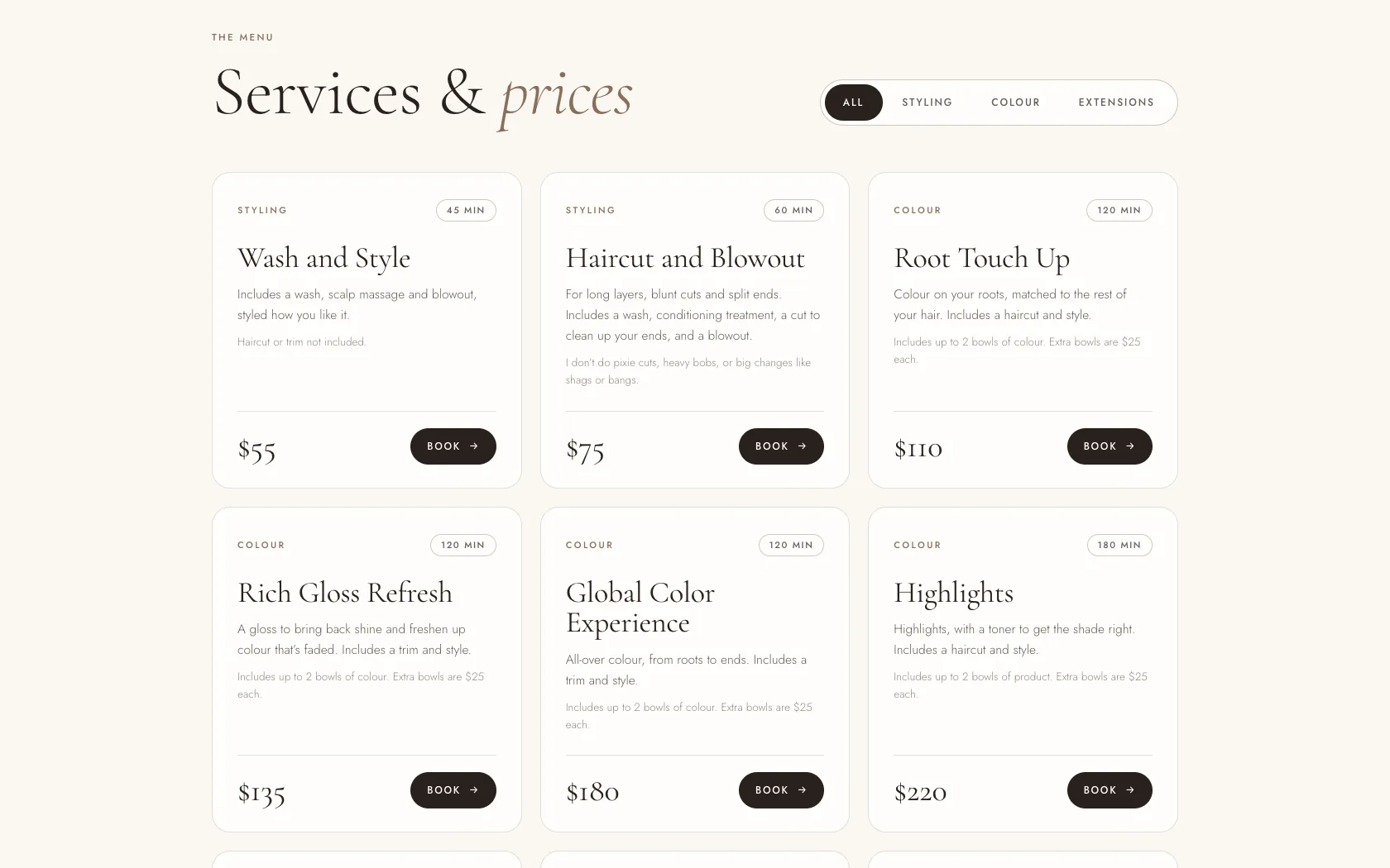 The FransFoils services and prices