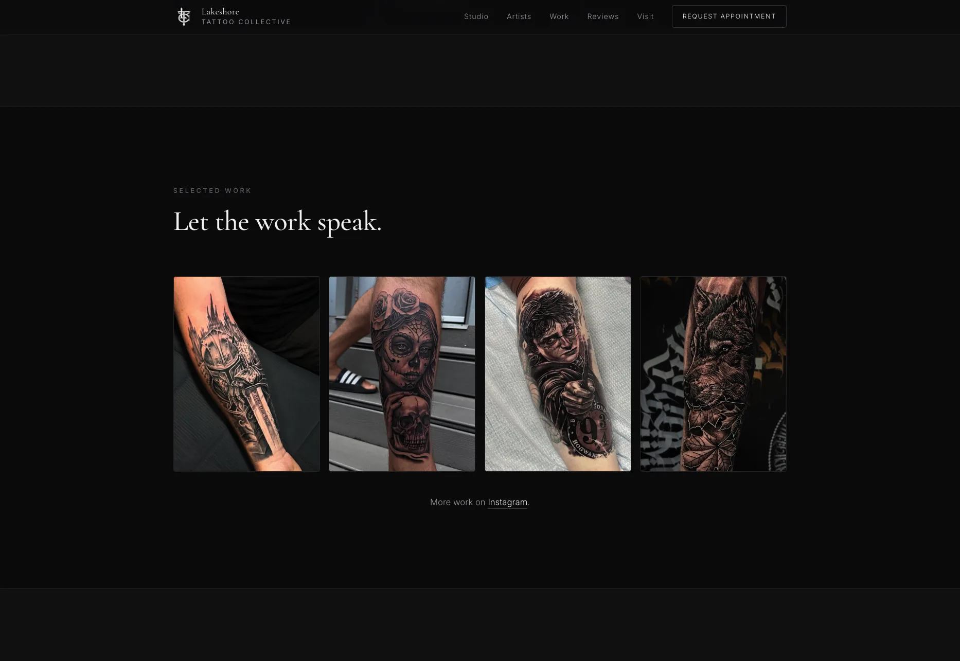 Lakeshore portfolio section